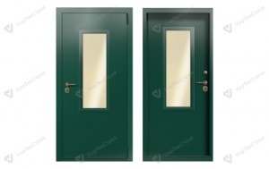 Дверь с терморазрывом МДФ green