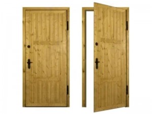 Дверь деревянная однопольная глухая двухстворчатя